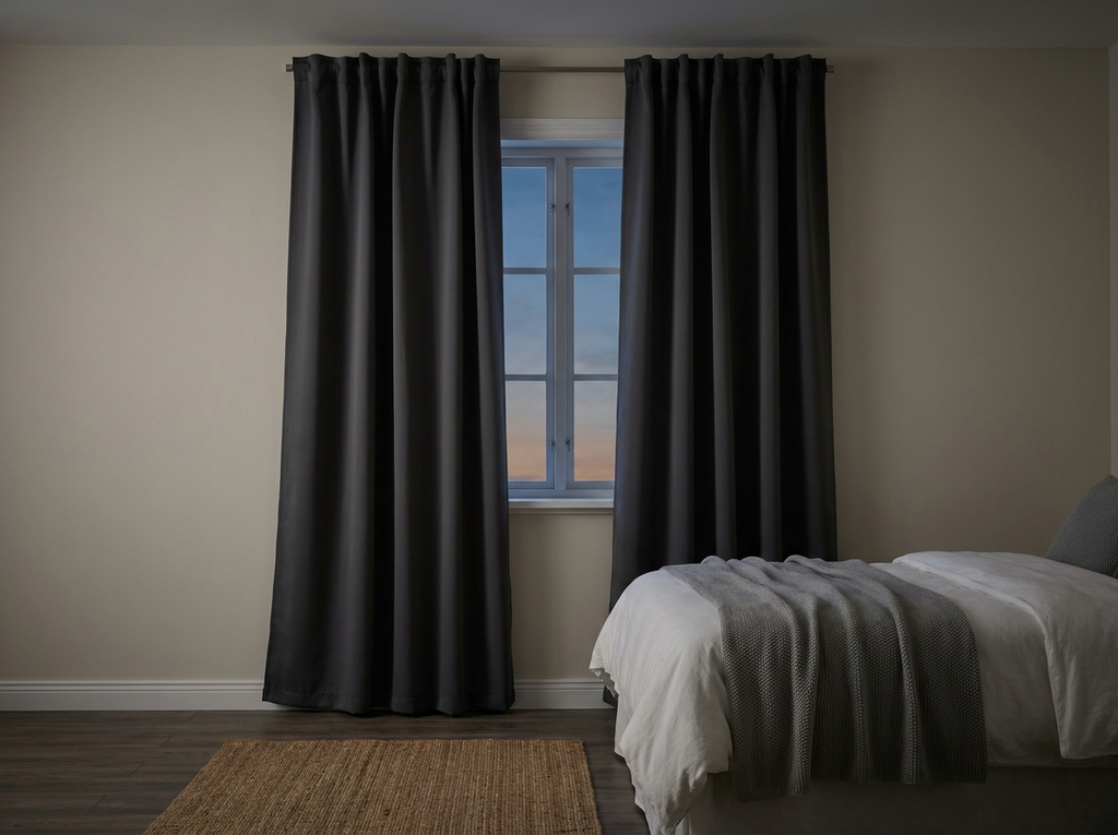 Blackout-Vorhang – Schlicht | 1,6m Stoff | 100% Verdunkelung | Fenster/Balkontüre | CHF 76,00