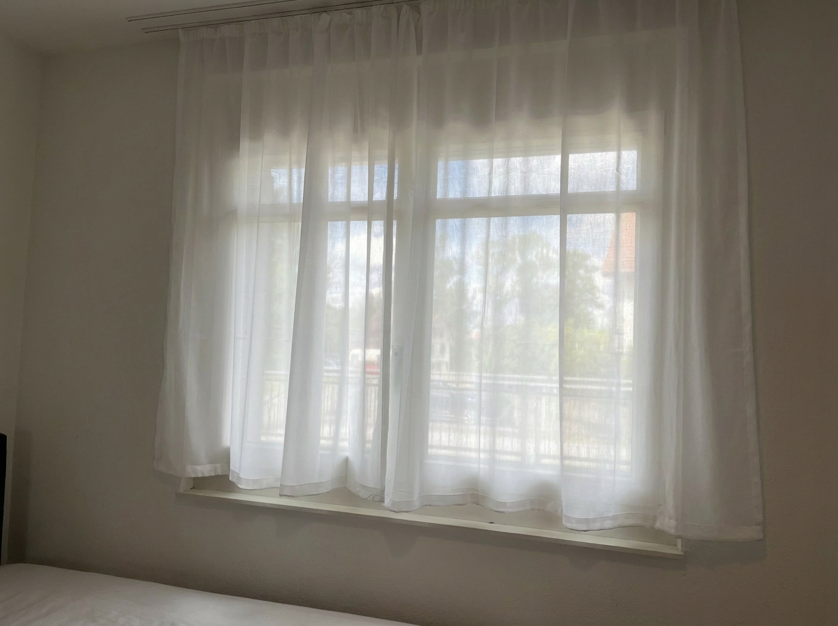 Transparenter Vorhang – Deluxe | 4,0m Stoff | Fenster/Balkontüre | CHF 132,00