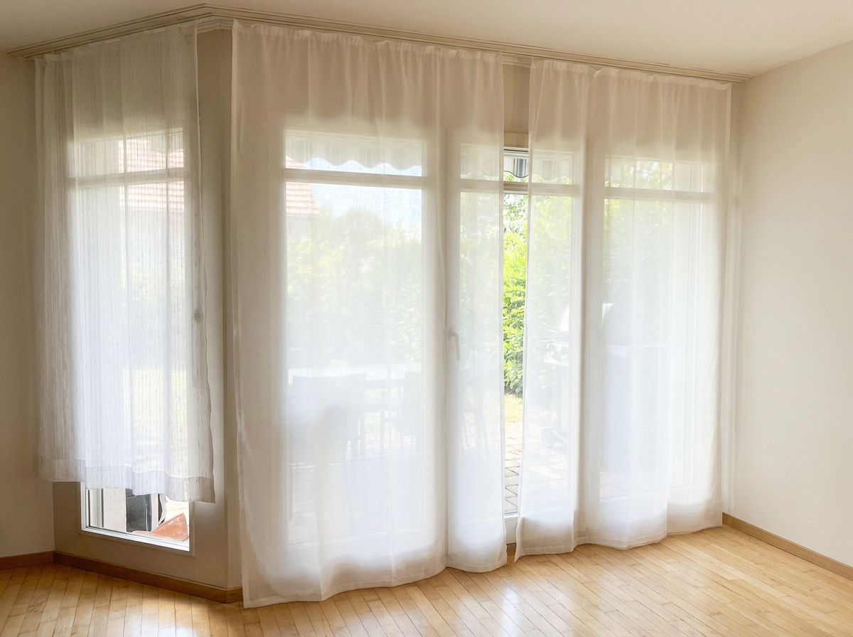 Transparenter Vorhang – Schlicht | 2,4m Stoff | Fenster/Balkontüre | CHF 79,00