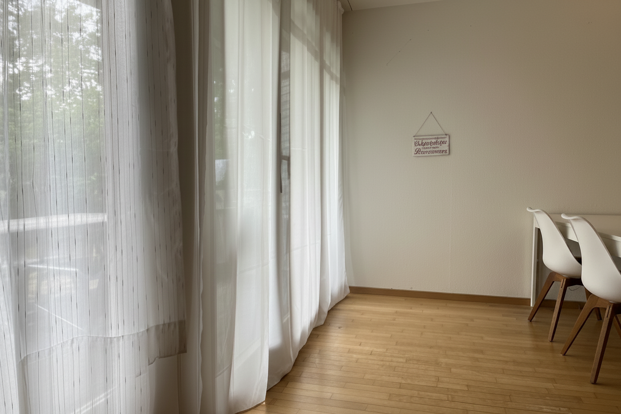 Transparenter Vorhang Esszimmer – 3:2